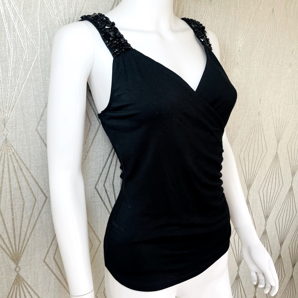 Cache’ Tank Top W/ Rhinestone Straps - image 3